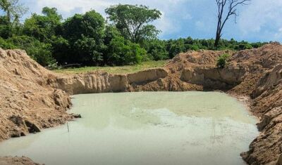Imagem da notícia PMA embarga extração ilegal de areia e aplica multa de R$ 16 mil em Inocência